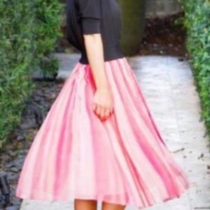 Brittany Humble Pleated Multi-colored Skirt With Black Waistband size Medium